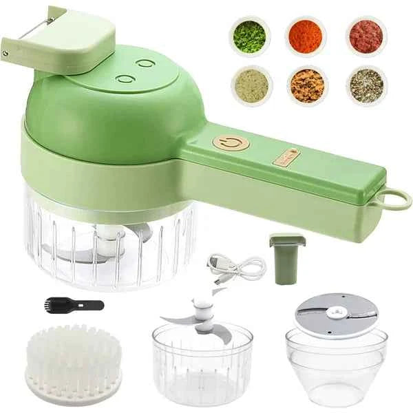 Handheld 4-in-1 Electric Vegetable Cutter & Chopper