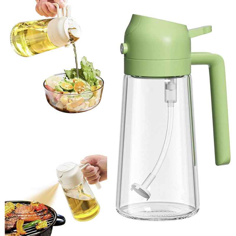 2-in-1 Glass Olive Oil Spray and Dispenser Bottle (470ml)