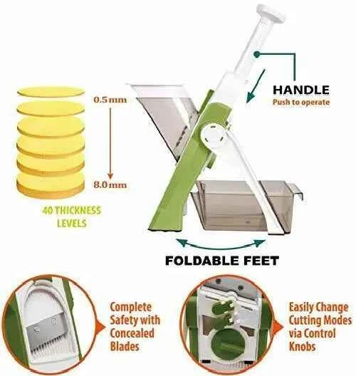 Multifunctional Upright Vegetable Chopper and Mandoline Slicer
