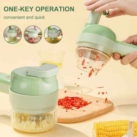 Handheld 4-in-1 Electric Vegetable Cutter & Chopper