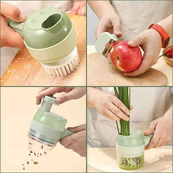 Handheld 4-in-1 Electric Vegetable Cutter & Chopper