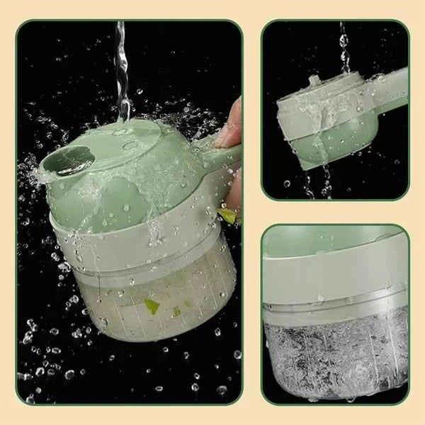 Handheld 4-in-1 Electric Vegetable Cutter & Chopper