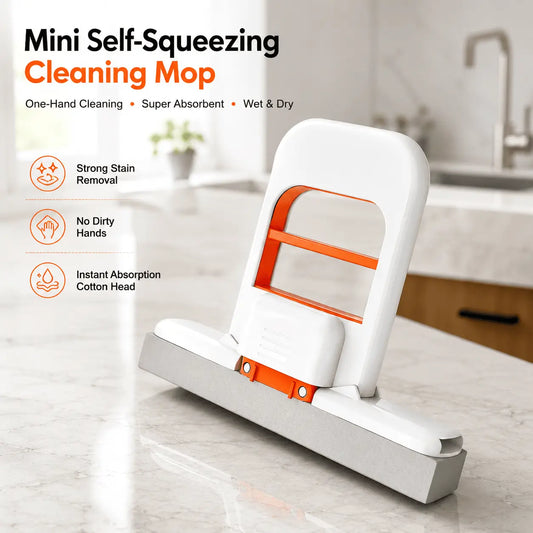 Mini Self-Squeezing Sponge Mop | Fast Kitchen Cleaning Tool