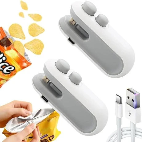 2-in-1 USB Rechargeable Mini Bag Sealer and Cutter