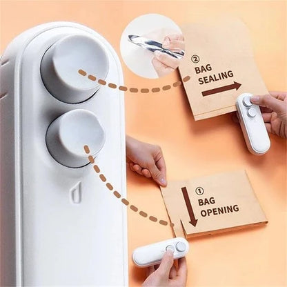 2-in-1 USB Rechargeable Mini Bag Sealer and Cutter