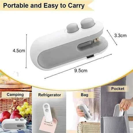 2-in-1 USB Rechargeable Mini Bag Sealer and Cutter