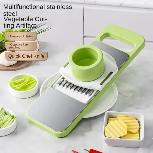 5-in-1 Stainless Steel Mandoline Slicer & Vegetable Cutter