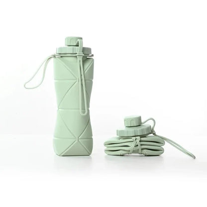 600ml Collapsible Silicone Water Bottle for Travel & Gym